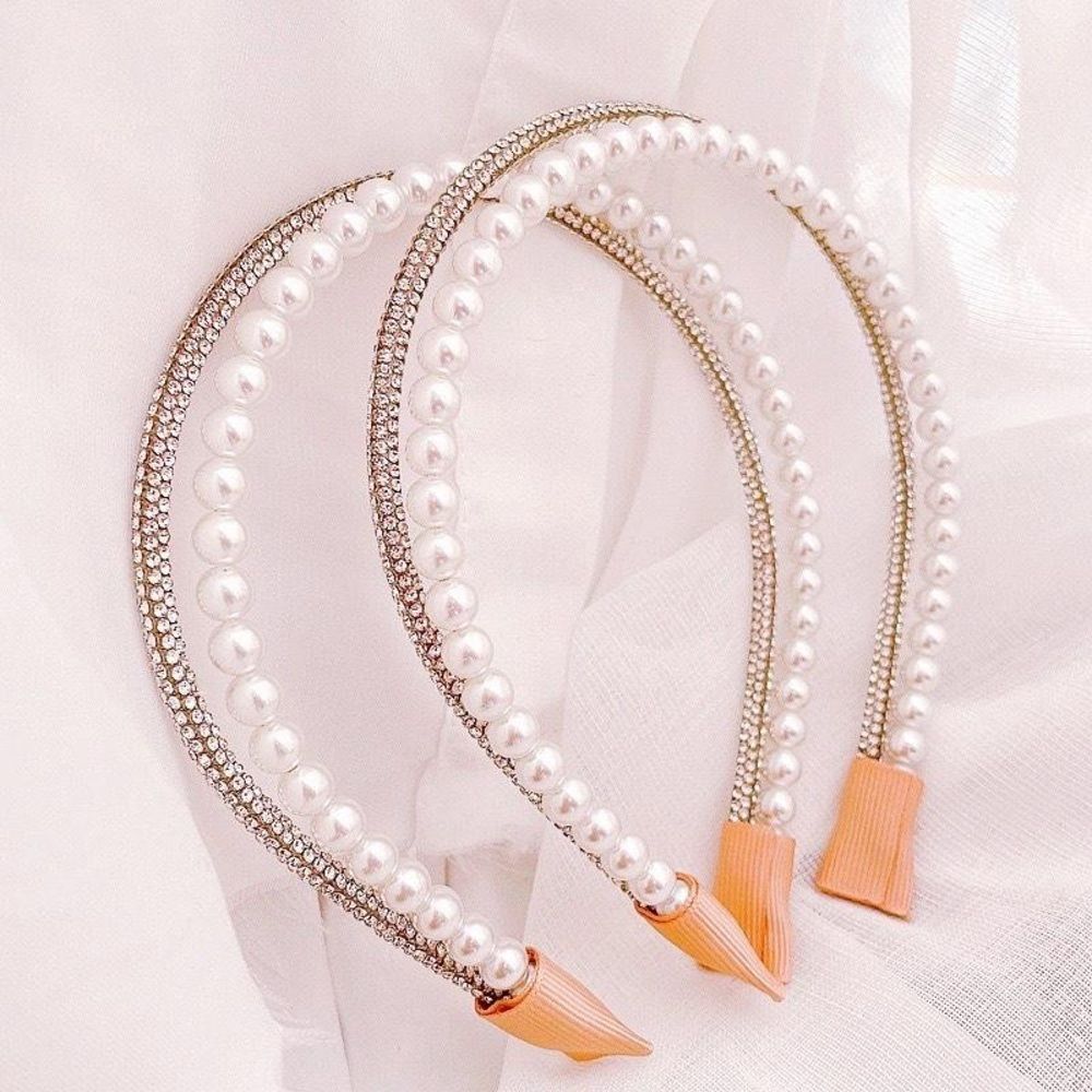 CLARA Pearls & Rhinestones Duo Headband - 1 Piece